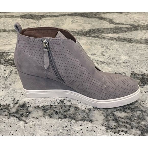 Linea Paola Wedge Bootie Gray Size 8.5 - Picture 3 of 6